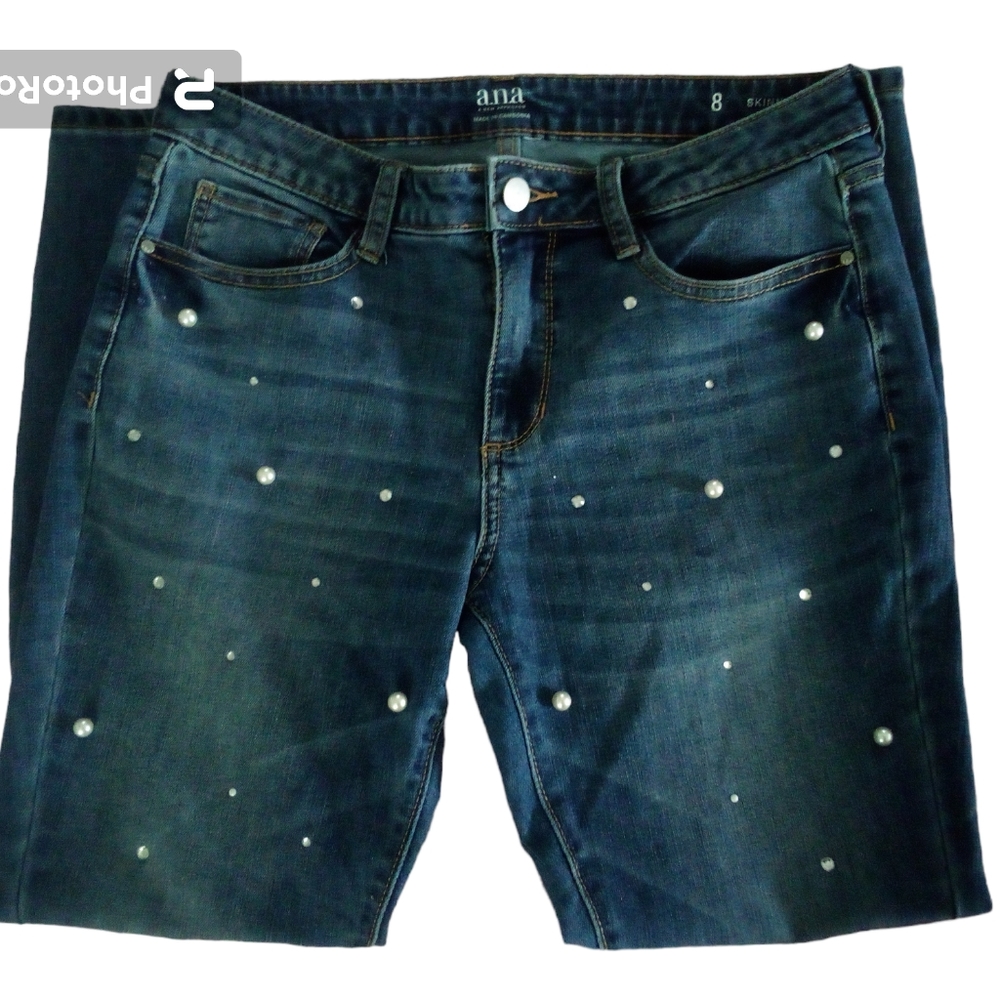 PEARL EMBELLISHED DENIM